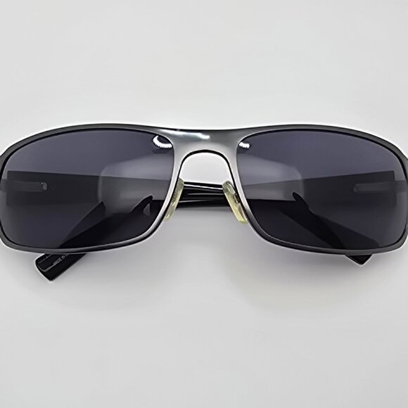 Banana Republic Brian Satin Gunmetal Frame Dark Grey Lens Sunglasses w Case 61mm - Picture 13 of 16